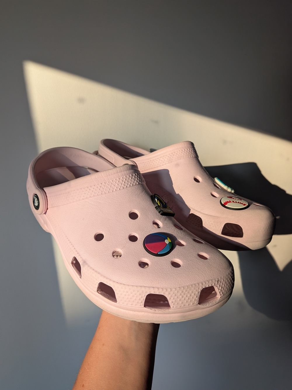 Youth Pink Croc-Style Clogs with Fun Charms